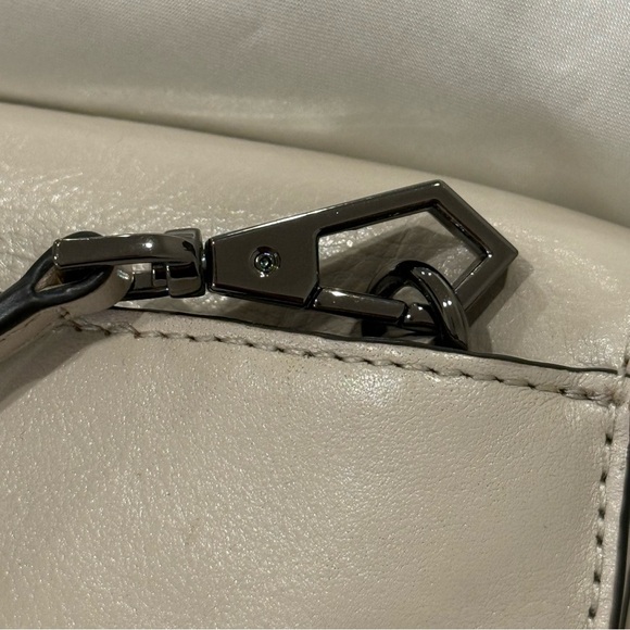 Rebecca Minkoff Darling Shoulder Bag Crossbody Clutch Leather Cream Boho Western - Picture 12 of 16